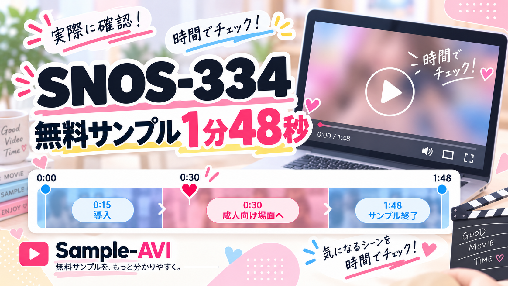 SNOS-334「瀬戸環奈」無料サンプルの内容|約1分48秒を実際に確認